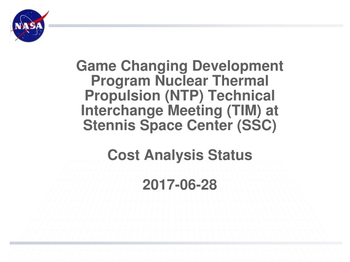 game changing development program nuclear thermal