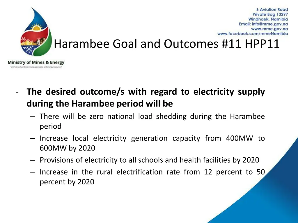 harambee goal and outcomes 11 hpp11