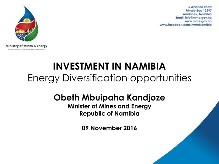investment in namibia energy diversification
