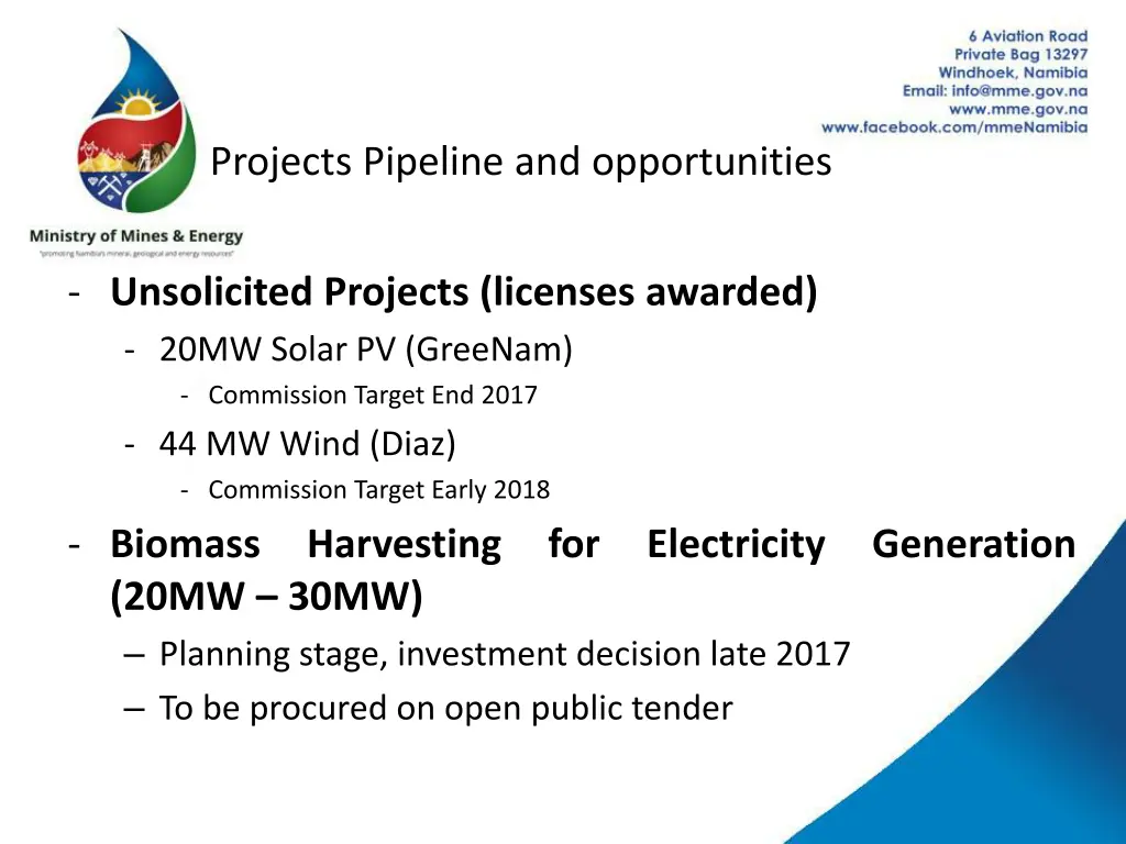 projects pipeline and opportunities 1
