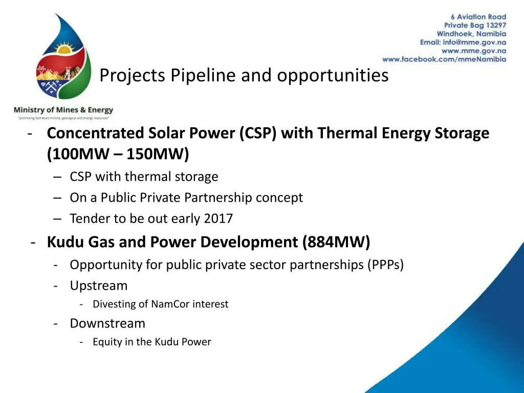 projects pipeline and opportunities 2