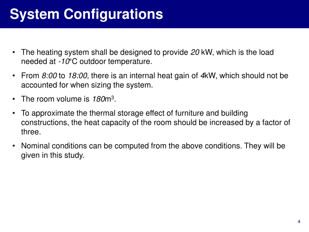 system configurations