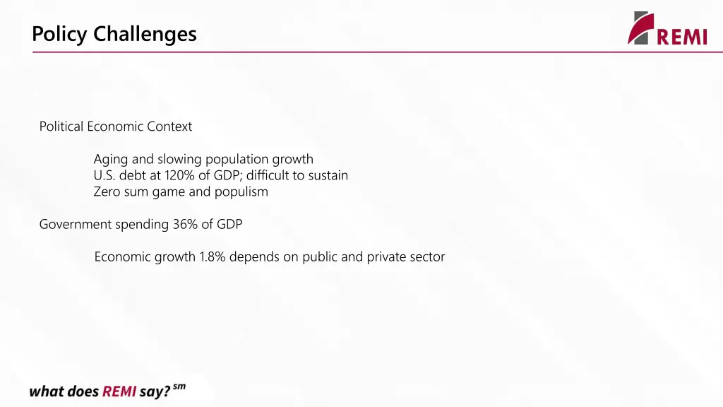 policy challenges