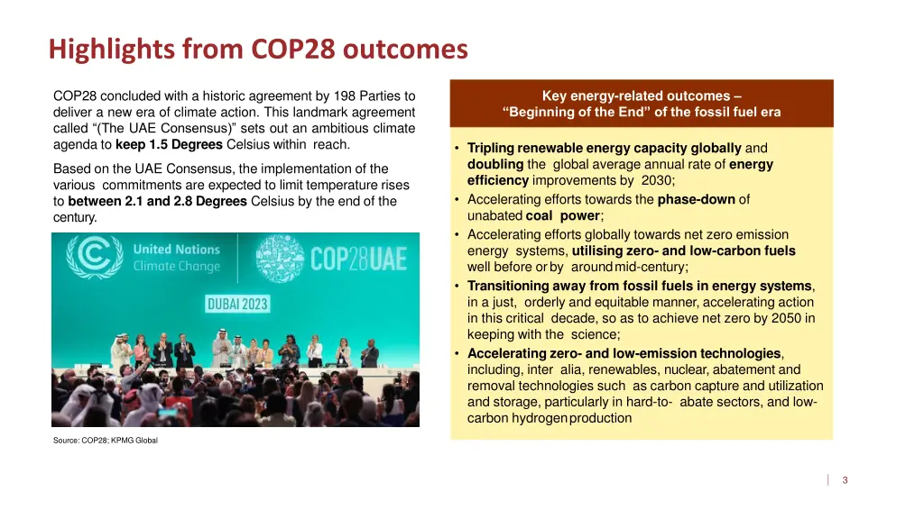 highlights from cop28 outcomes