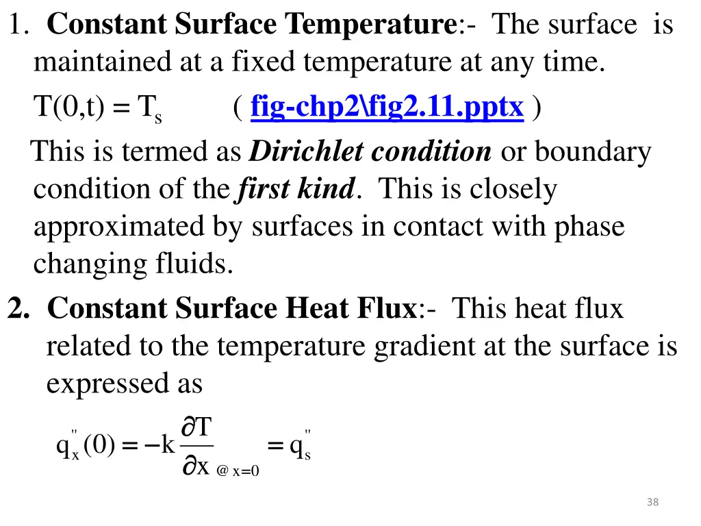 1 constant surface temperature the surface