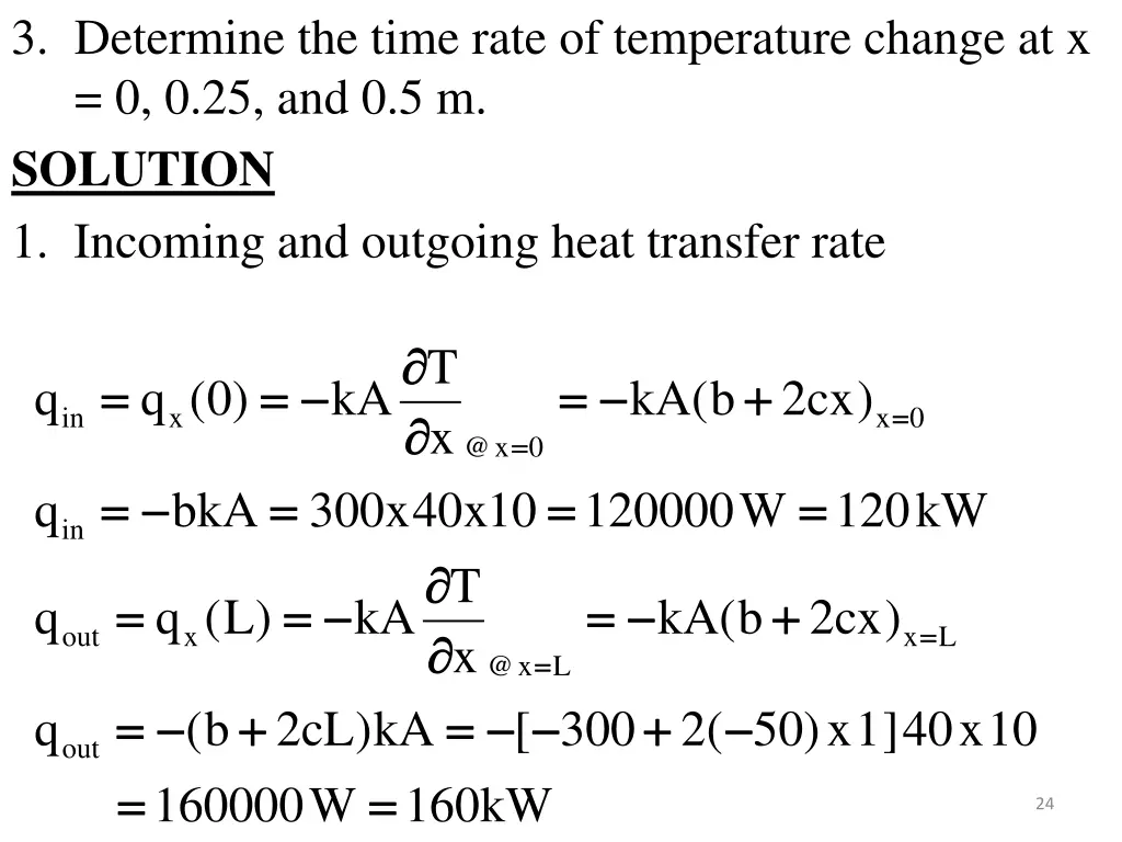 3 determine the time rate of temperature change