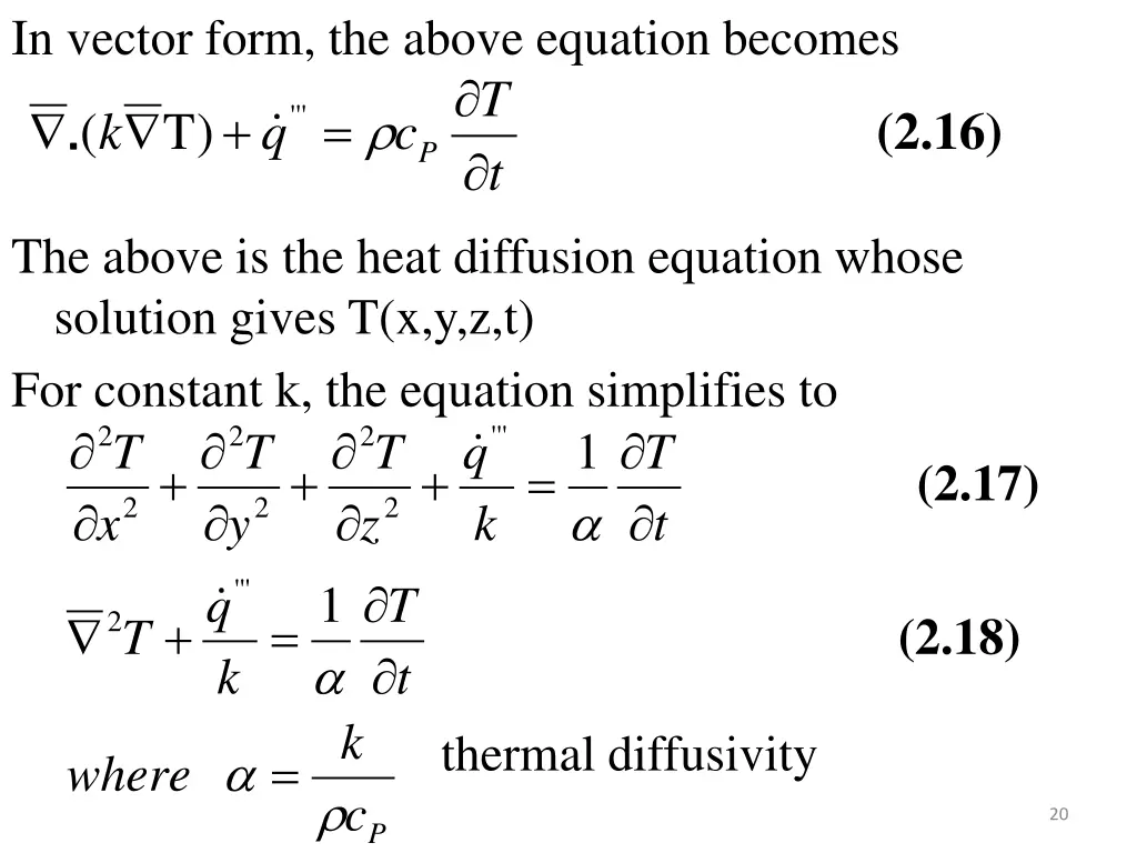 in vector form the above equation becomes t
