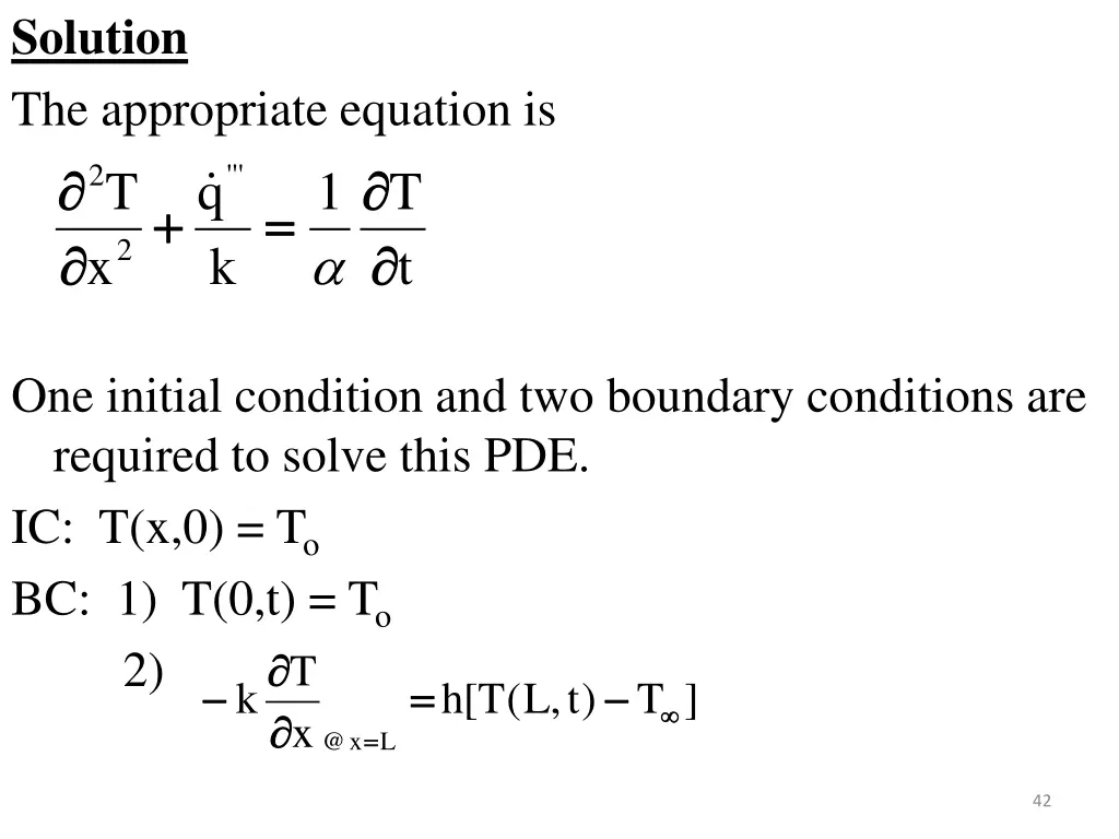 solution the appropriate equation is q x