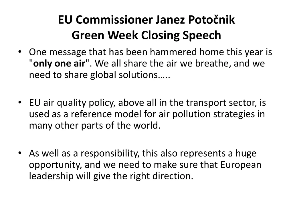 eu commissioner janez poto nik green week closing