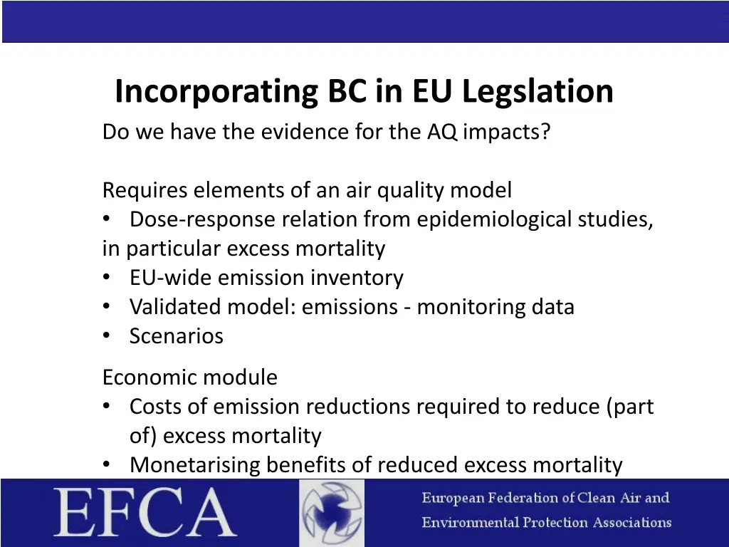 incorporating bc in eu legslation do we have