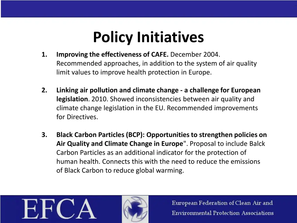 policy initiatives