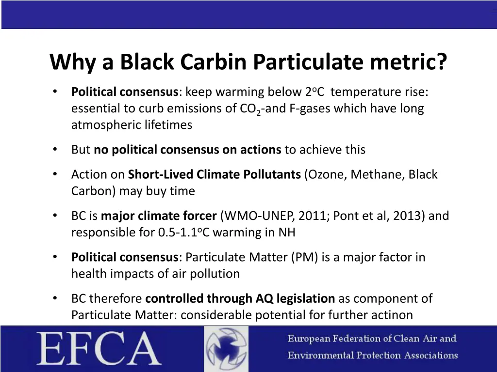 why a black carbin particulate metric