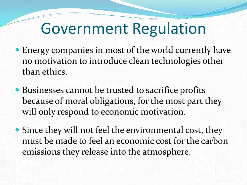 government regulation