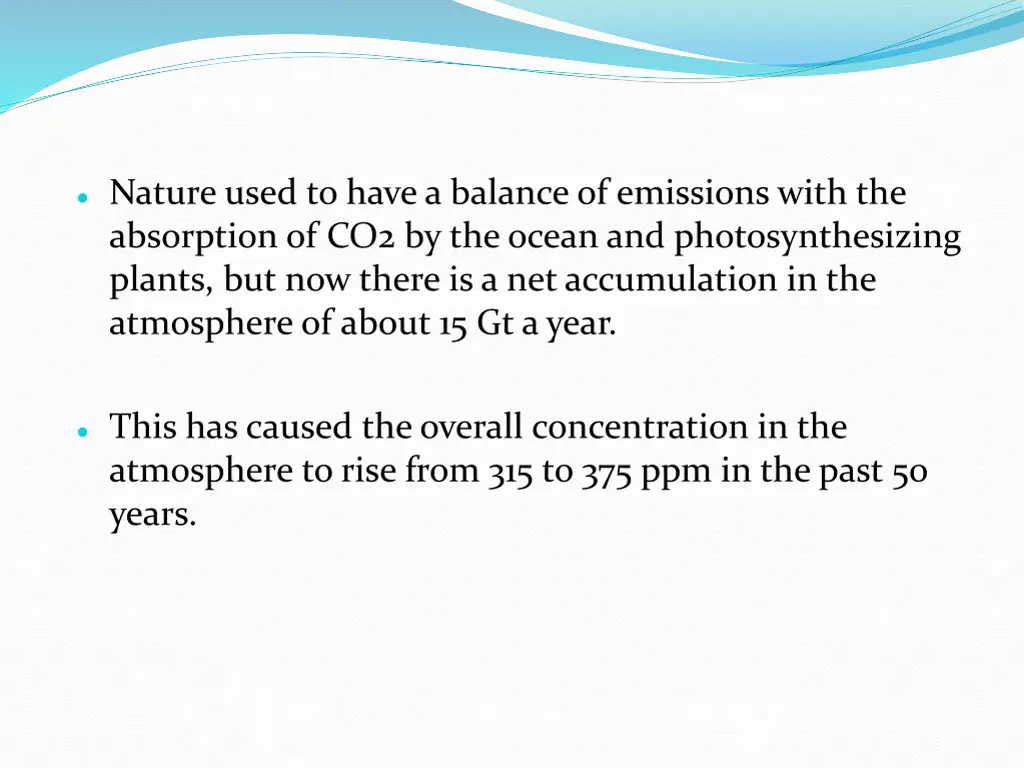 nature used to have a balance of emissions with
