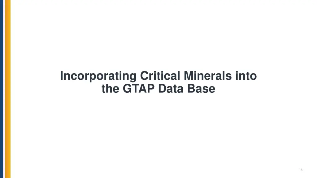 incorporating critical minerals into the gtap