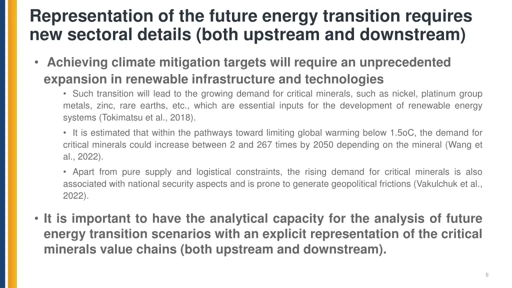 representation of the future energy transition