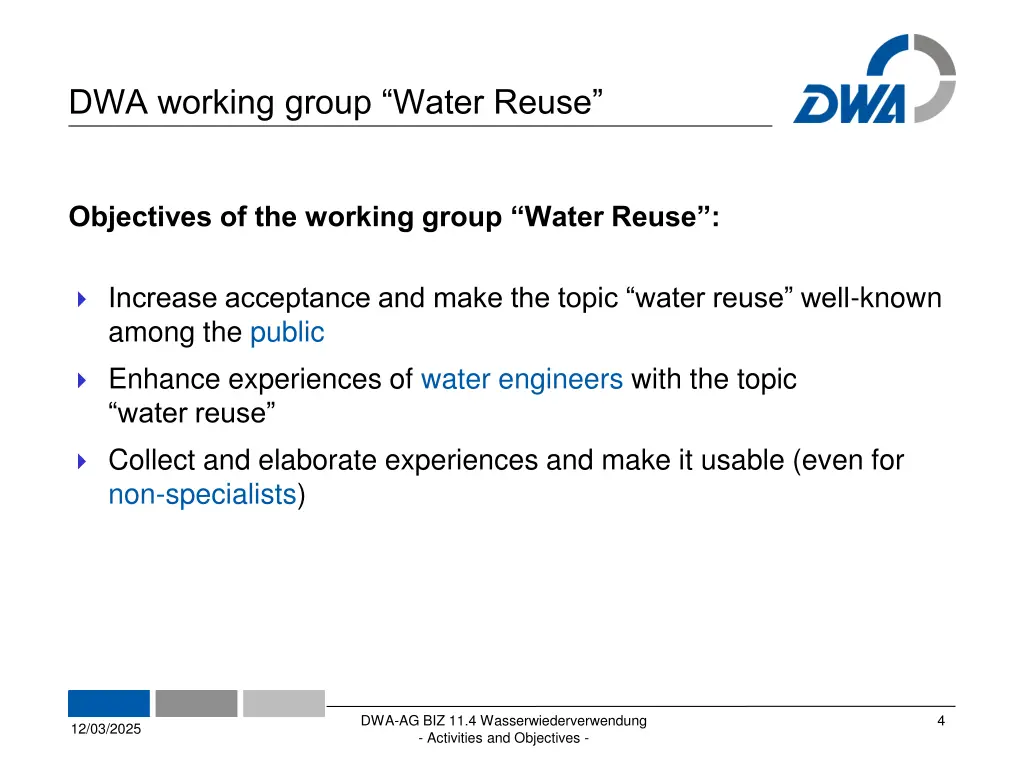 dwa working group water reuse 1