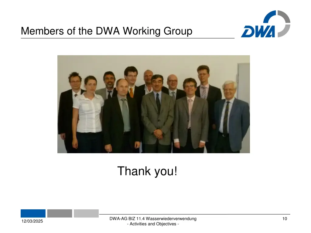 members of the dwa working group 2