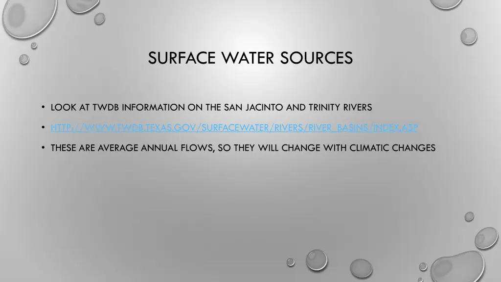 surface water sources