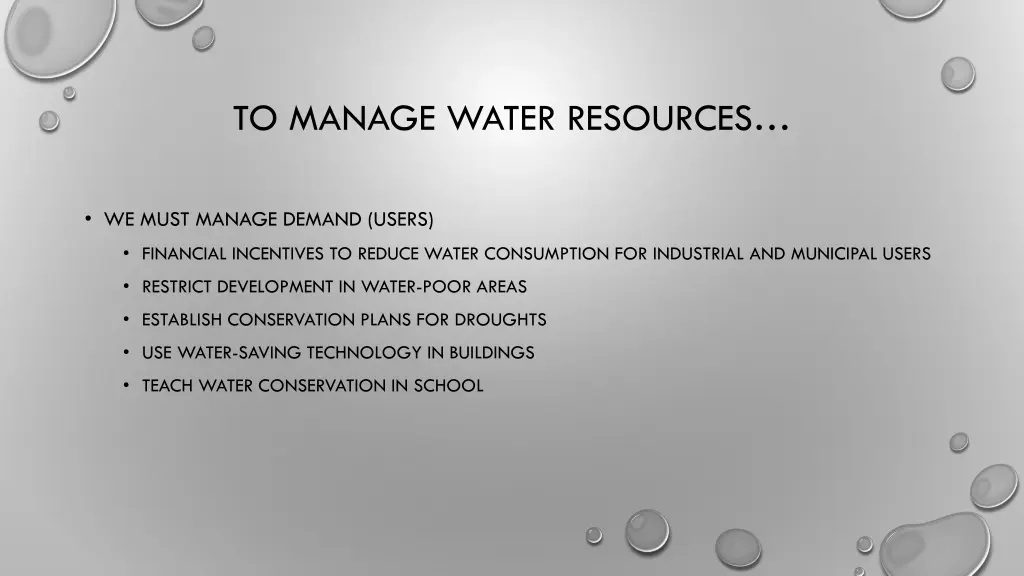 to manage water resources 3