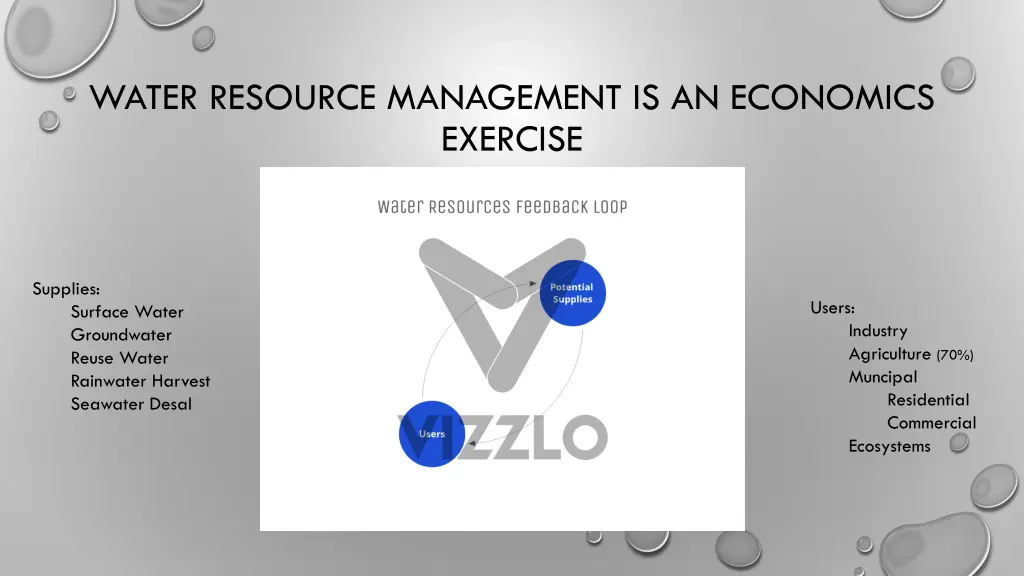 water resource management is an economics exercise