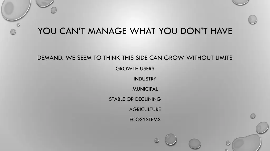 you can t manage what you don t have 1