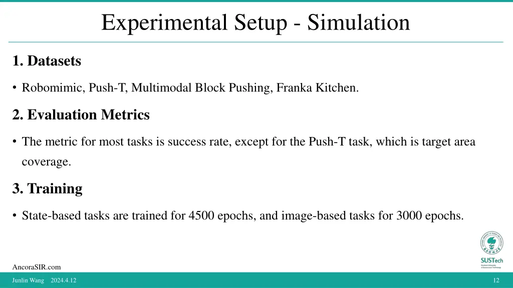 experimental setup simulation