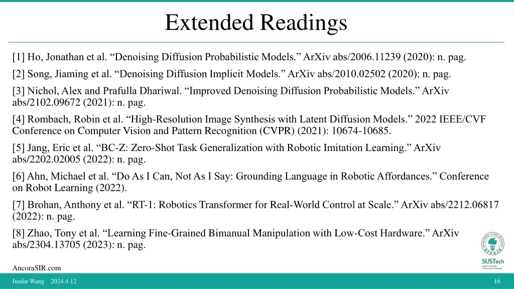 extended readings