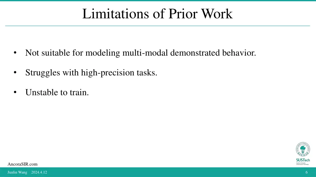 limitations of prior work