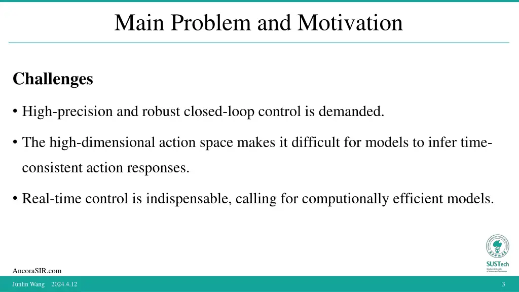 main problem and motivation 1