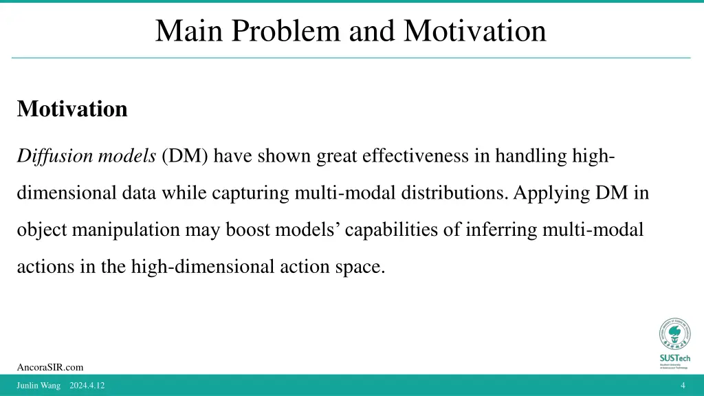 main problem and motivation 2