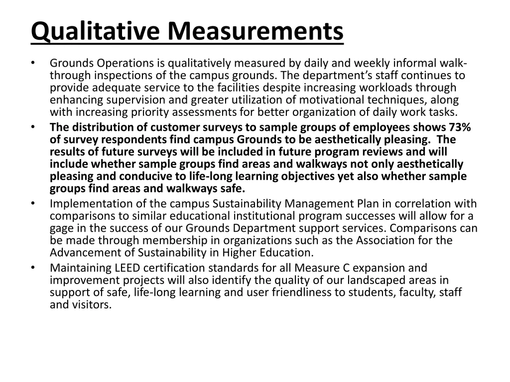 qualitative measurements