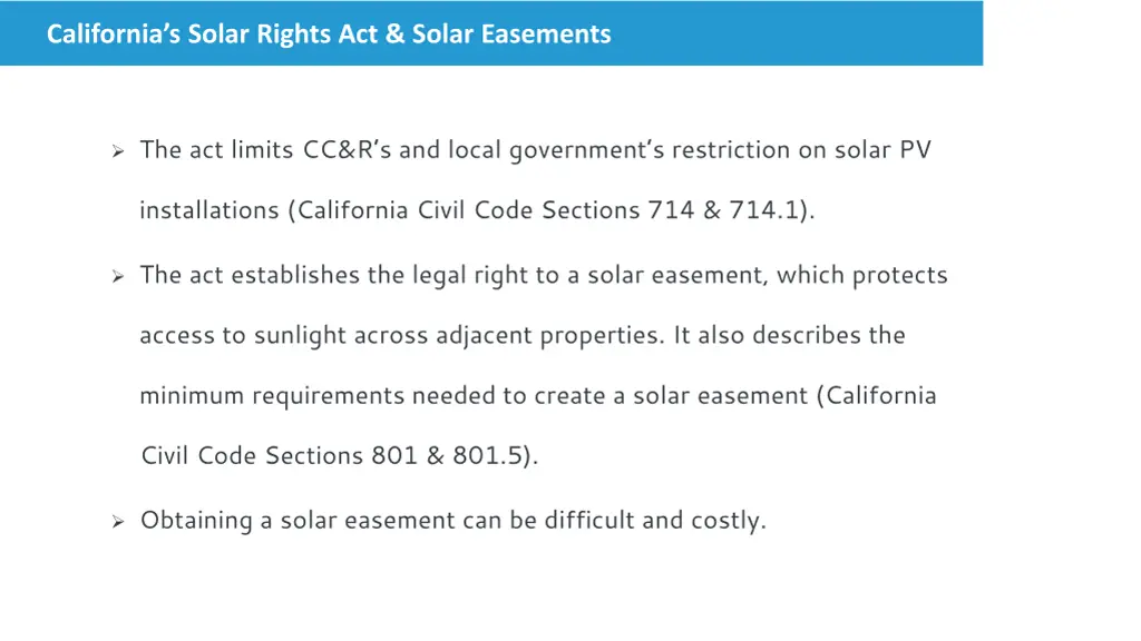 california s solar rights act solar easements