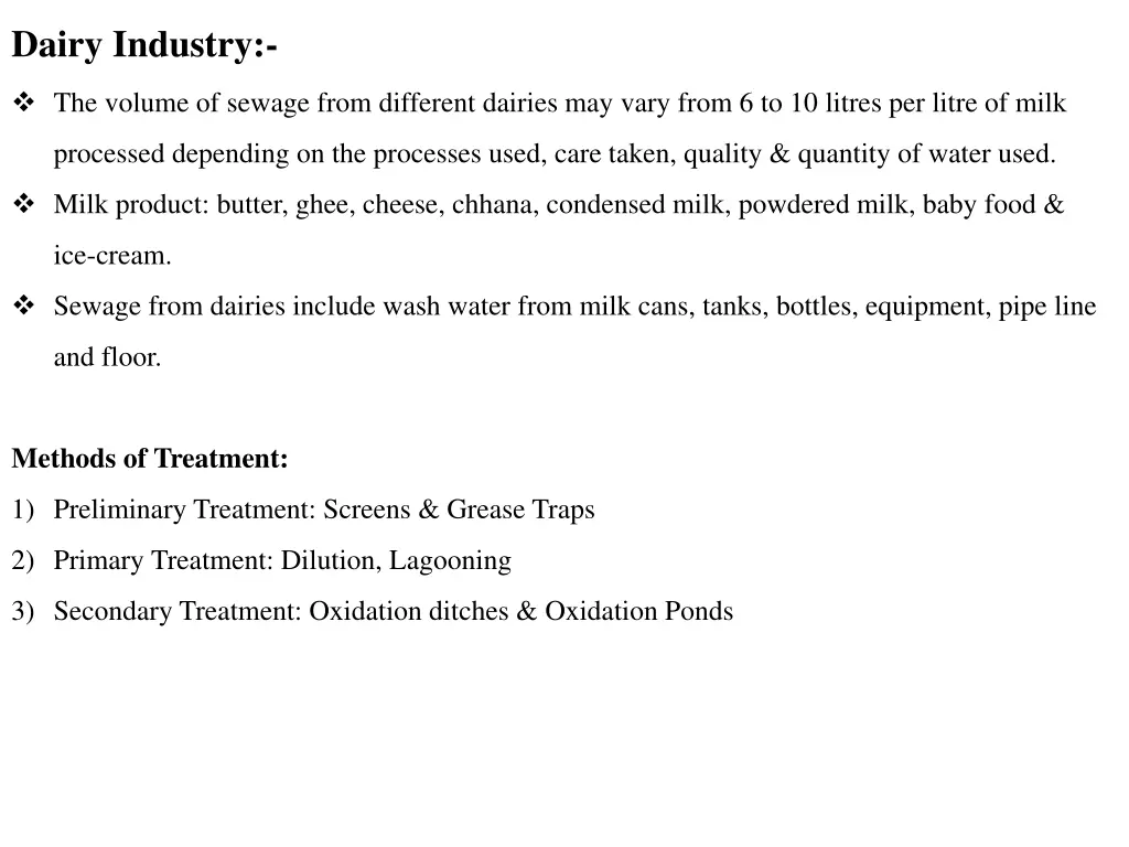 dairy industry