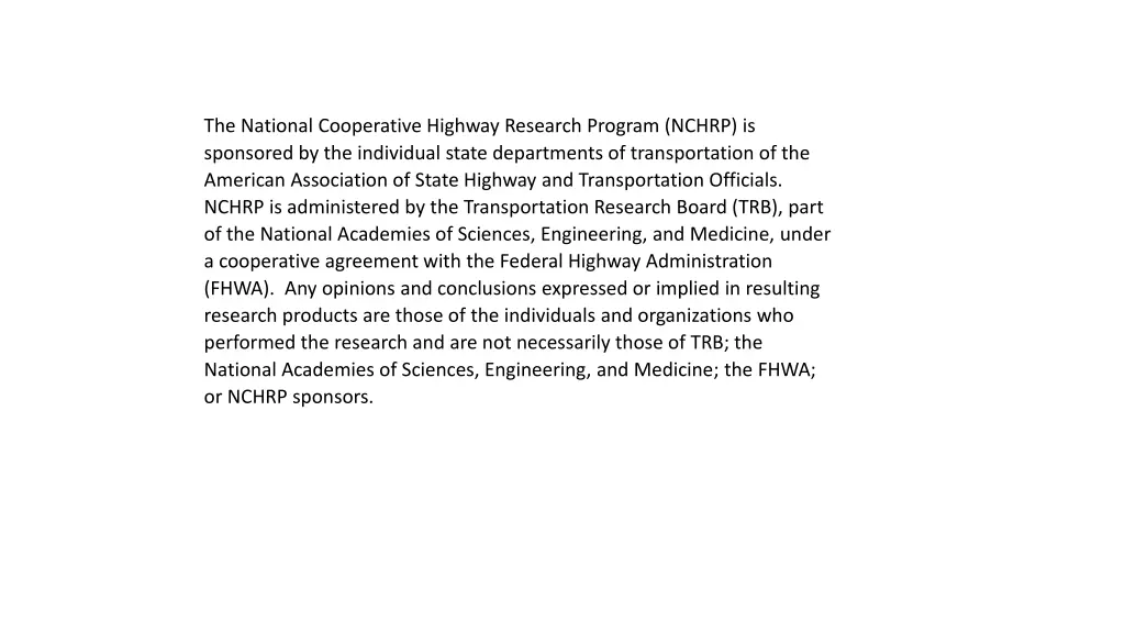 the national cooperative highway research program