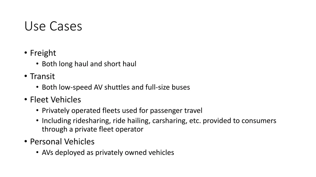 use cases