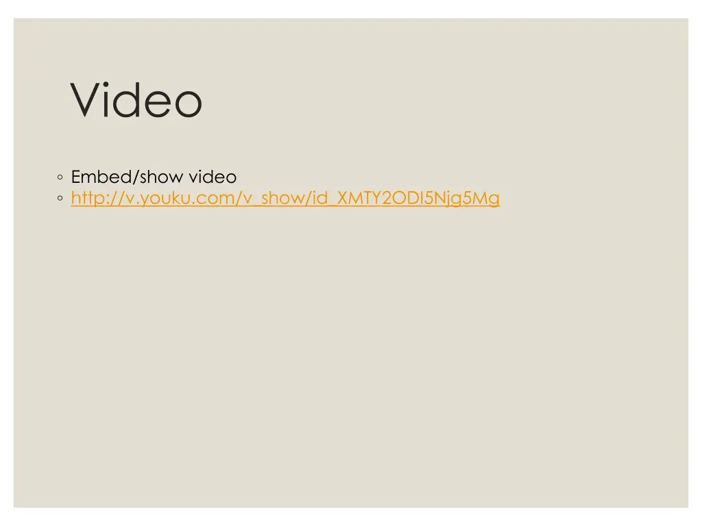 video