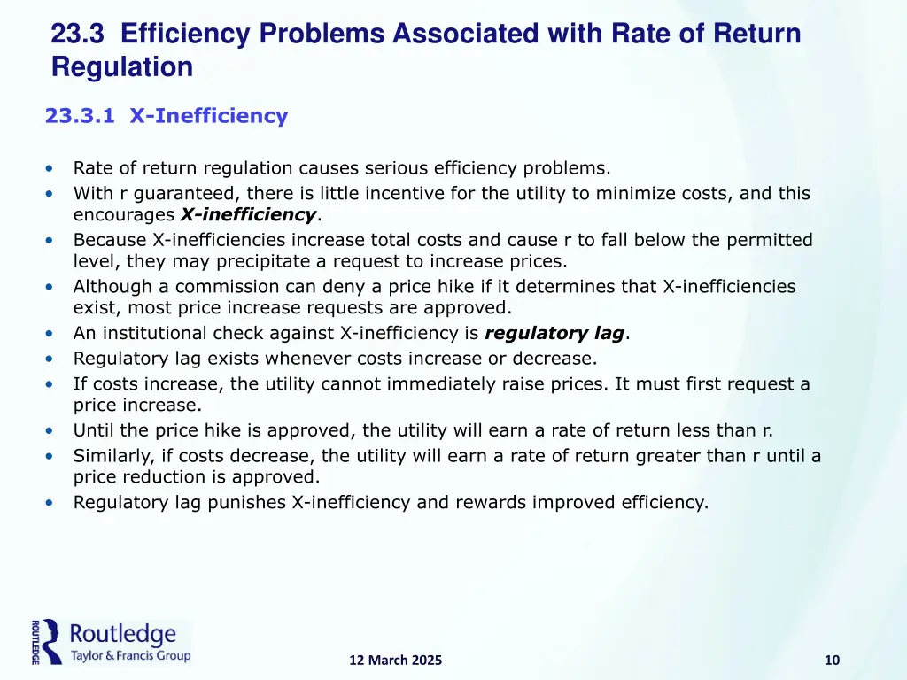 23 3 efficiency problems associated with rate