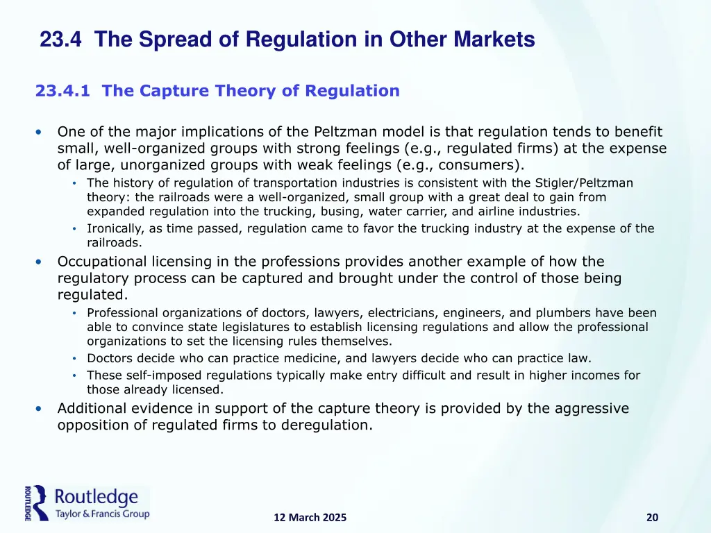 23 4 the spread of regulation in other markets 2