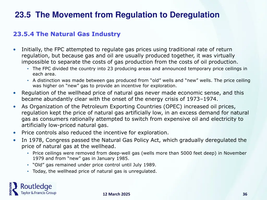 23 5 the movement from regulation to deregulation 15