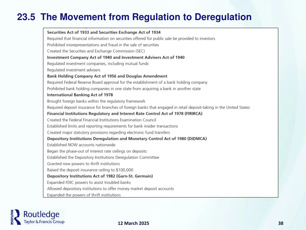 23 5 the movement from regulation to deregulation 17