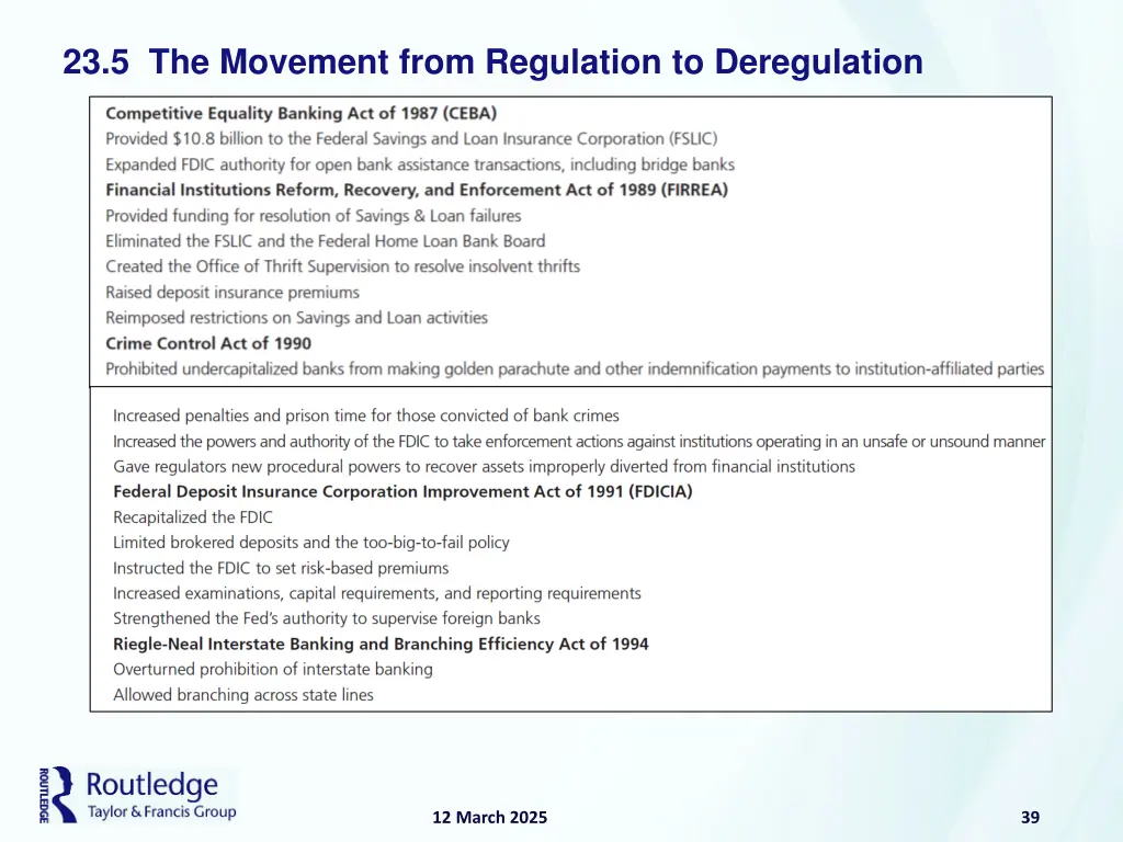 23 5 the movement from regulation to deregulation 18