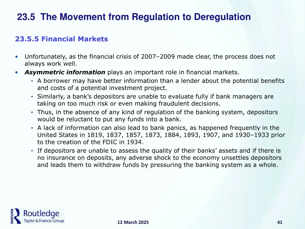 23 5 the movement from regulation to deregulation 20