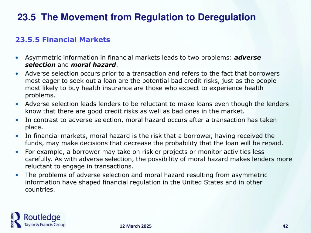 23 5 the movement from regulation to deregulation 21