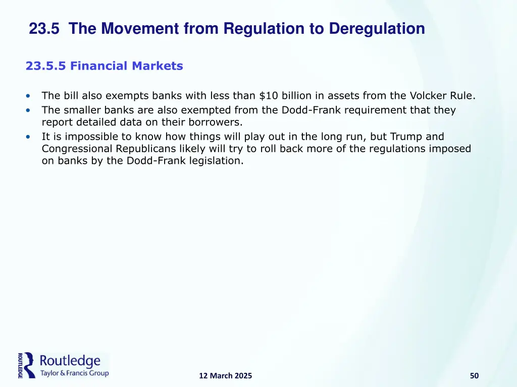 23 5 the movement from regulation to deregulation 29