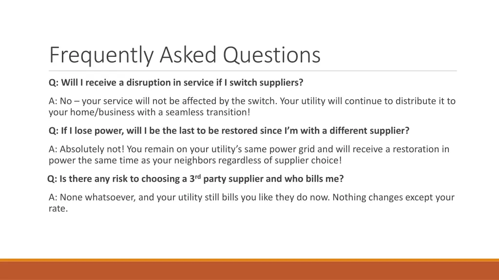 frequently asked questions