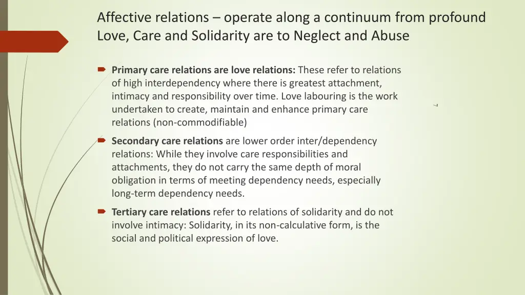 affective relations operate along a continuum