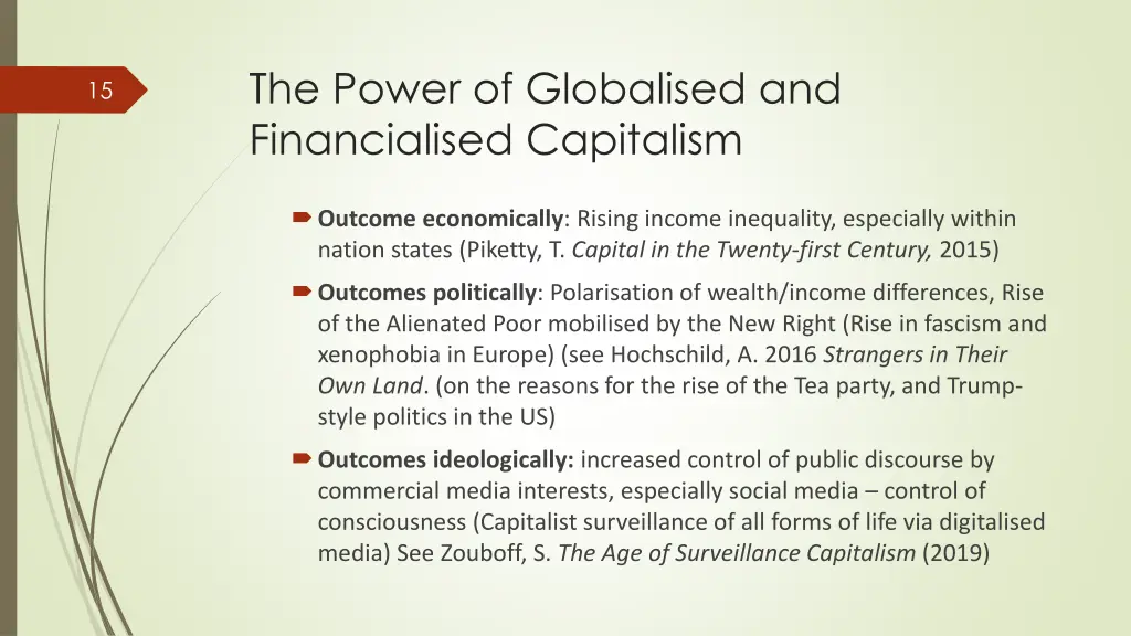 the power of globalised and financialised