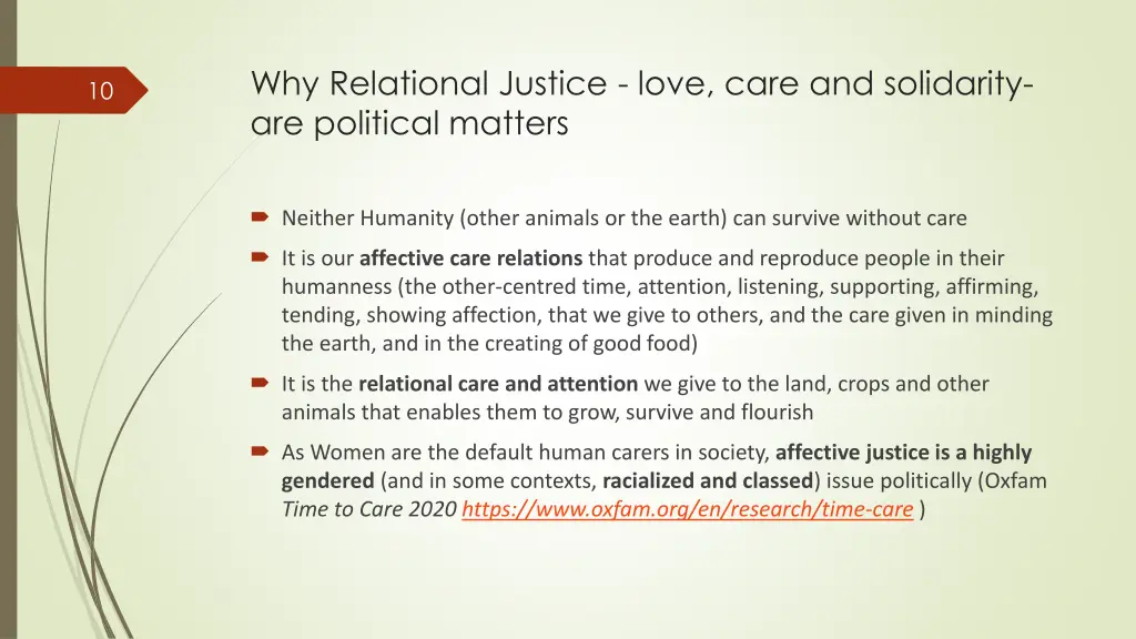 why relational justice love care and solidarity