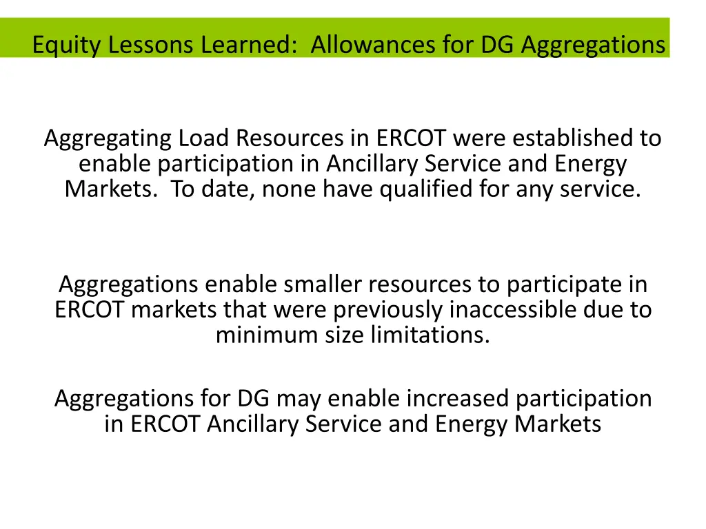 equity lessons learned allowances